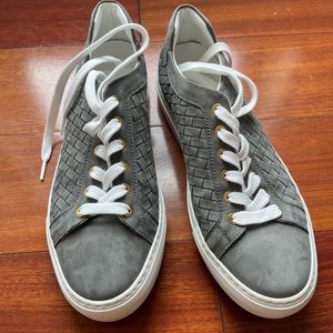 Gray woven suede M. gemi sneaker